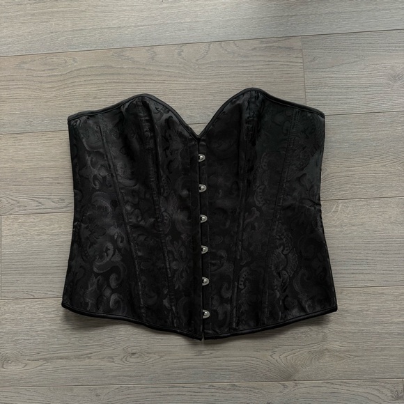 Vintage Black Lace-Up Corset Top Never Worn - Picture 9 of 12